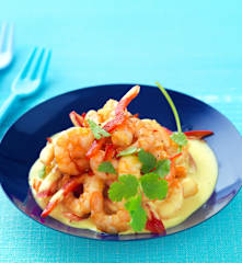 Crevettes exotiques coco-gingembre