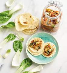 Kimchi em tortilhas