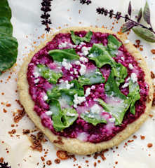 Beetroot and Kale Pizza