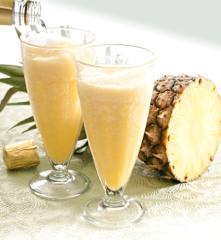 Sorbete de piña congelada