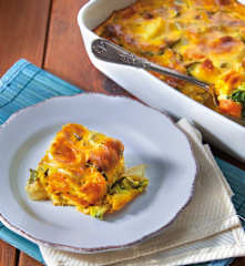 Verdure in crosta di uova e formaggio