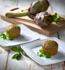 Tortino di carciofi, prezzemolo e menta
