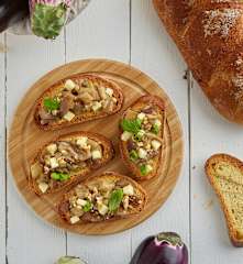 Bruschette con melanzane