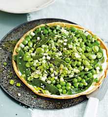 Tarte salée aux petits-suisses et légumes verts
