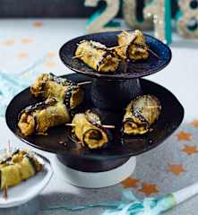 Auberginen-Kichererbsen-Röllchen