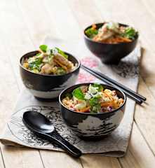 Korean barbecue chicken with rice