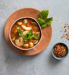 Tom yum goong (hot and sour soup)