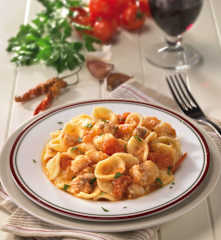 Scorze di mandorla alla rana pescatrice