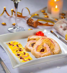 Tacchino ripieno con salsa all'arancia