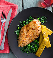 Spice-rubbed chicken with maple glaze
