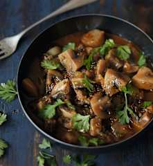 Champignons à la grecque à la harissa