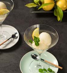 Zitronen-Grüntee-Sorbet