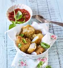 Rotbarsch in Basilikumteig