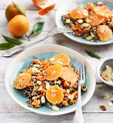Salade de quinoa, carottes et clémentines