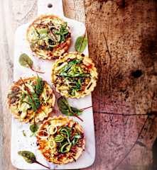 Quiches printanières au saumon