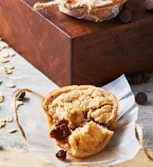 Muffins de avena con chispas de chocolate