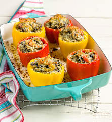 Turkey and Wild Rice Stuffed Peppers