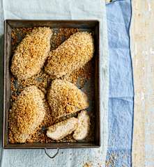 Panados de frango com amêndoa