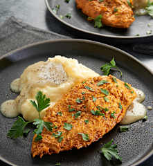 Chicken with Mashed Potatoes and Gravy