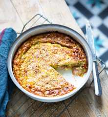 Clafoutis au thon et aux oignons