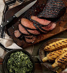Grilled Tri-Tip with Creamed Spinach