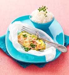 Papillotes de saumon, coriandre et citronnelle