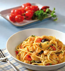 Tagliolini con pesce spada alla mediterranea