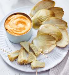 Ajvar-Mayonnaise für Artischocken