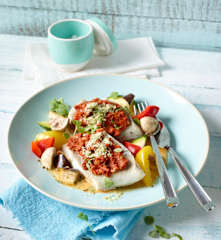 Mediterrane Fischfilets mit Gemüse