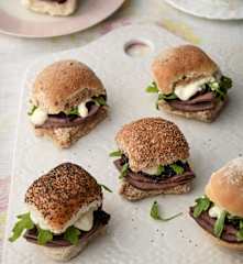 Mini Roast Beef, Beetroot Chutney and Horseradish Rolls