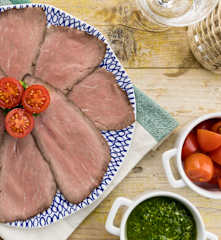 Roastbeef in salsa verde con patate