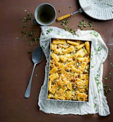 Massa com frango no forno