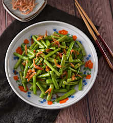 櫻花蝦炒四季豆