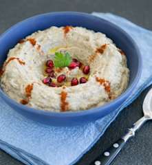 Aubergine dip (moutabal/baba ganoush)