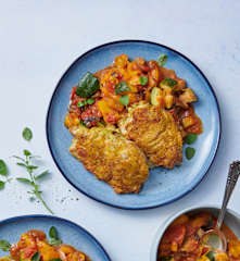 Poulet-Piccata auf Ratatouille