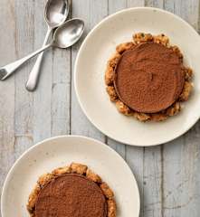 Chocolate Lime Mousse with Sesame and Honey Streusel