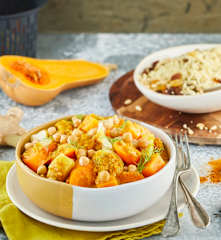 Tajine de légumes à la courge et aux fruits secs