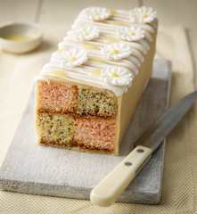 Lemon and Poppy Seed Battenberg Cake
