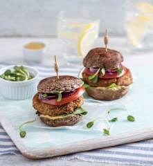 Wegański burger bezglutenowy z portobello