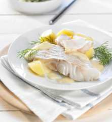 Kabeljau in Senfsauce