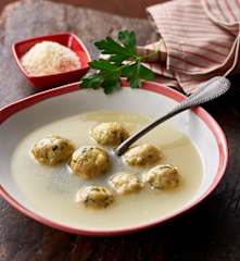Chicken Broth with Bread Dumplings