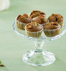 Minimuffins con pistachos y arándanos
