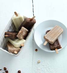 Gelados de três chocolates