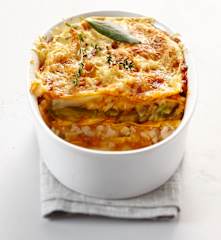 Lasagne de poisson aux asperges et poireau