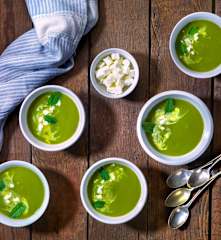 Vellutata di zucchine con feta