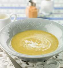 Creme de curgete e brócolos