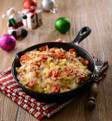 培根烤起士蕃茄通心麵