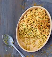 Crumble de céleri-rave à l'indienne