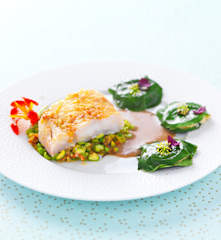 Cabillaud en croûte de sel et petits pois (Demi-finale Thermostars 2017 - Zone 1)