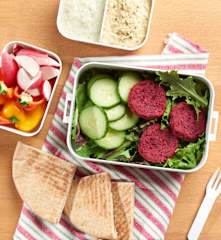 Baked Beet Falafel Buddha Bowls